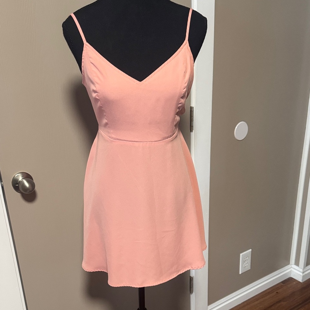 Women’s Peach Spaghetti Strap Dress - Brand Unspecified